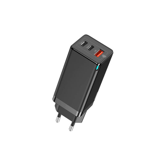 Carregador 65w -2 entradas USB C- 1 entrada USB Ultra rápida para iphone com cabo